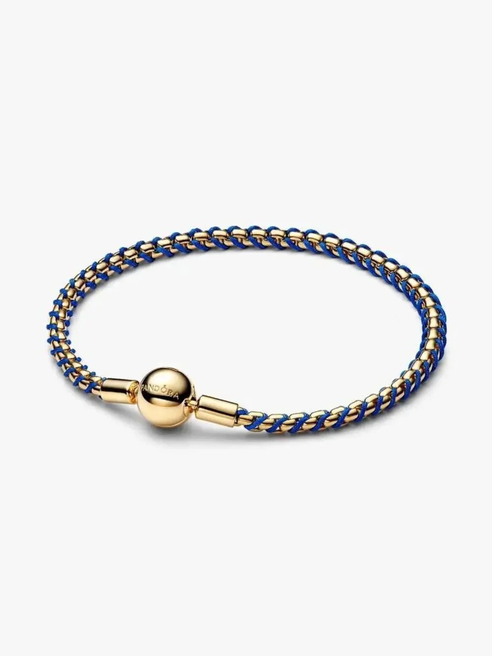 Pandora Blue and Gold Braided Cord Bracelet